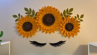 Comp hacer un girasol de papel Diy sunflower paper [upl. by Banerjee403]