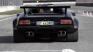 DeTomaso Pantera Great V8 Sound  Start Revs amp Accelerations [upl. by Aihsema249]