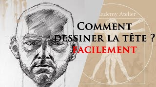 Comment Dessiner La Tete Et Le Visage De Face [upl. by Ezitram]