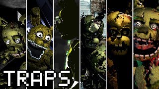 Evolution of Springtrap in FNAF 20152018 [upl. by Erdman142]