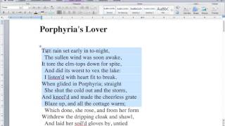 PORPHYRIAS LOVER DETAILED ANALYSIS FOR AQA GCSE ENGLISH LIT STUDENTS [upl. by Berky757]