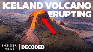 Watch This Iceland Volcano Erupt For The First Time In 6000 Years  Decoded [upl. by Olnek]