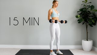 Full UPPER BODY Workout Tone amp Sculpt  15 min At Home [upl. by Waine]