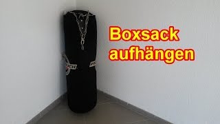 Boxsack richtig aufhängen  Sandsack befestigen  Anleitung [upl. by Airdnat302]