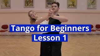 Tango for Beginners Lesson 1  Walks Progressive Link Closed Promenade [upl. by Elletnwahs]