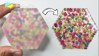 How to sand and polish epoxy resin coaster  Resin Diy [upl. by Stoll]