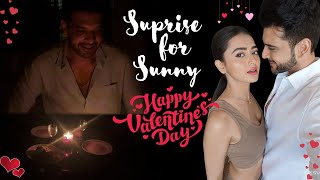 Surprise for Sunny Happy Valentine Vlog tejasswiprakash413 KaranKundrraOfficial [upl. by Nani]