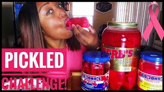 Pickled Food Challenge  Pickled Pigs Feet  Picked Eggs  Pickled Sausages [upl. by Ehtylb]