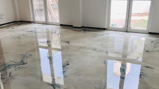 How we made designer Metallic Epoxy floors [upl. by Rivalee287]