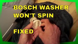 ✨ Bosch Washer  Wont Spin  EASY FIX ✨ [upl. by Nael]