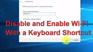 How to Turn Wi Fi On or Off With a Keyboard or Desktop Shortcut in Windows 10 [upl. by Lenad]