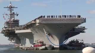 USS George HW Bush CVN 77 homecoming from Norfolk Va Part 1 [upl. by Salahcin]