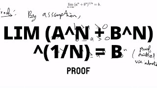 Proof lim an  bn1n  b  Squeeze Theorem [upl. by Giarg]