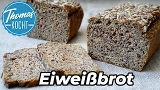 Eiweißbrot selber machen  das perfekte Low Carb Brot  Thomas kocht [upl. by Leann]