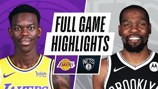 LAKERS at NETS  FULL GAME HIGHLIGHTS  April 10 2021 [upl. by Oicaroh814]