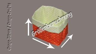 62  Größenberechnung Utensilo  Stoffbehälter  size calculation fabric box [upl. by Anirdnaxela607]