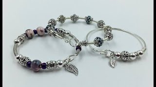 Beaded Wire Bangle Tutorial [upl. by Cheung]