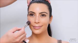 Kim Kardashian  The Perfect Makeup Routine  Complete Foundation Contour and Highlight Tutorial [upl. by Neiht]