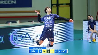 Ran Takahashi Dominated Against Padova in Italian Volleyball League [upl. by Niwled]