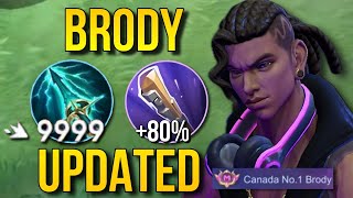 BRODY UPDATE NEW DAMAGE BUILD AND EMBLEM 2024 must try  MOBILE LEGENDS [upl. by Aklam]