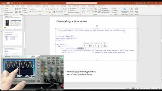 mbed LPC1768 Analog Output Sawtooth and Sine Wave [upl. by Neehsuan211]