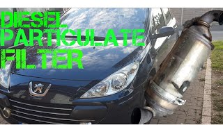 HOW TO REMOVE PEUGEOT 307 DIESEL PARTICULATE FILTER DIY [upl. by Aihsatan]