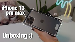 iPhone 13 Pro Max 1TB Unboxing  Graphite [upl. by Wehtta233]