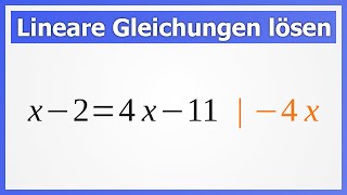 Lineare Gleichungen lösen mit Äquivalenzumformungen  How to Mathe [upl. by Dorcea]