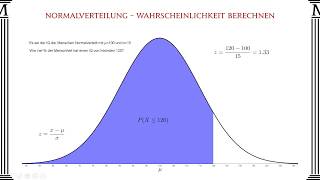 Normalverteilung Wahrscheinlichkeit berechnen  Mathago [upl. by Aehsel]