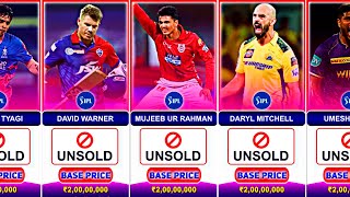 Unsold Players List IPL Auction 2025 [upl. by Nelyak]