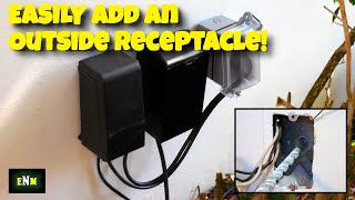 How To Add An Outdoor Exterior Electrical Receptacle [upl. by Biamonte206]