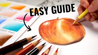 How to blend Polychromos Colour Pencils Step by Step Tutorial [upl. by Aiciles305]