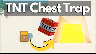 Minecraft Simple TNT chest trap [upl. by Cassilda]