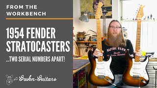 1954 Fender Stratocasters Two Serial Numbers Apart  From the Workbench  Gruhn Guitars Repair Shop [upl. by Armin]