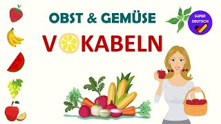 Obst und Gemüse  Deutsch lernen  Fruits and vegetables in German [upl. by Cocks]