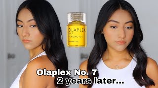 Olaplex No7 bonding oil2 years later [upl. by Alaehcim]