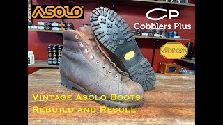 Vintage Asolo Hiking Boots Recrafted and Resoled with Vibram Lug Soles [upl. by Aurelius65]