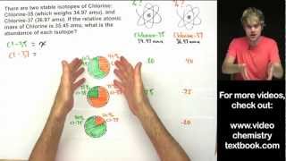 Atomic Mass How to Calculate Isotope Abundance [upl. by Znerol]