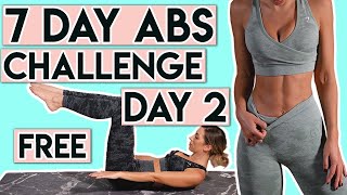 7 Day Beginner Core Challenge  11 LINE ABS WORKOUT  Day 2 [upl. by Nagap]