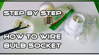 ⭕ Paano Mag Wiring Ng Bulb O Receptacle Socket ⦿ How To Wire Ceiling Receptacle Step By Step [upl. by Meredi]