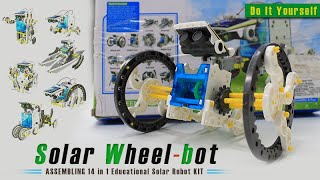 14 in 1 Educational Solar Robot Kit  Assembling WheelBot Solar Robot  DIY  Green Energy [upl. by Cirek]