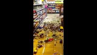 Man smashing bottles at store [upl. by Gnak]