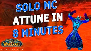 WoW Classic  SOLO MC Attunement in 8 Minutes Any class [upl. by Anora]