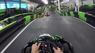 Racing Electric Go Karts At 35 MPH  Andretti Indoor Kart amp Games Orlando [upl. by Maddi]