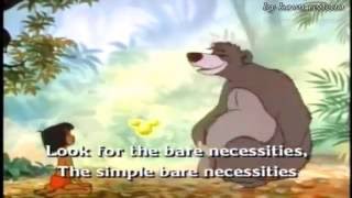 The jungle book  Bare necessities Overtones  Karaoke lyrics [upl. by Teteak]