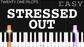 twenty one pilots  Stressed Out  EASY Piano Tutorial [upl. by Annadroj290]