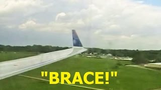 ONBOARD Emergency Landing Delta Connection CRJ200 in AkronCanton Landing Gear [upl. by Sterrett987]