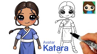 How to Draw Katara from Avatar The Last Airbender 💧 [upl. by Gebhardt]