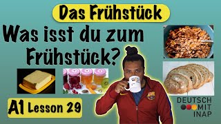 A1 German lesson 29  Essen und Trinken  das Frühstück  Breakfast  Vocabulary [upl. by Rocco413]