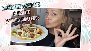 Kikkererwten wraps recept amp update 75 Hard Challenge  vegan vlog [upl. by Shetrit]